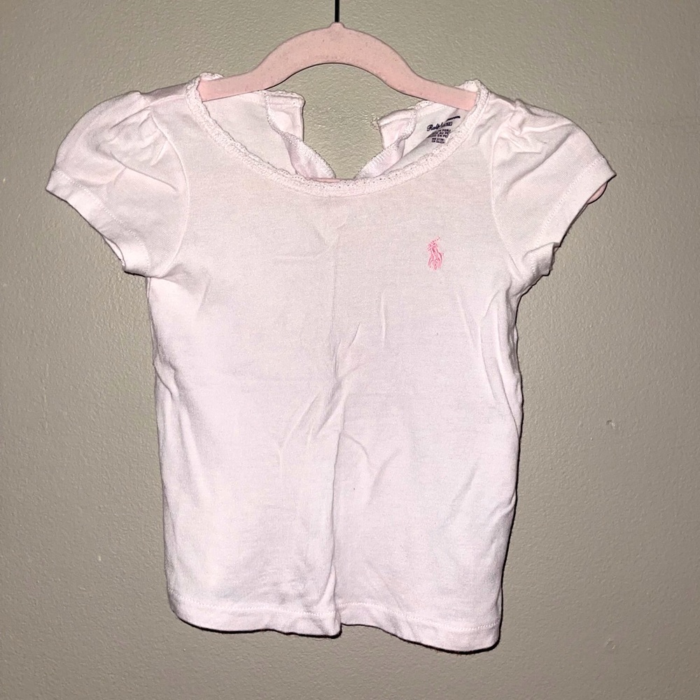 Ralph Lauren, baby girls white shirt , size 18M